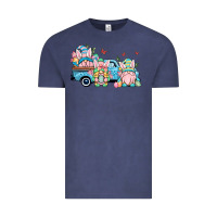 Vintage Denim Easter gnomes truck Vintage Tee - OliviaCreatesArt