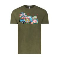 Vintage Olive Easter gnomes truck Vintage Tee - OliviaCreatesArt