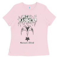 Bubblegum Pink hell hammer Ladies Tee - artisFamous