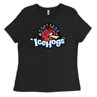 Black The Icehogs, Rockford Ladies Tee - artisFamous