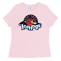 Bubblegum Pink The Icehogs, Rockford Ladies Tee - artisFamous