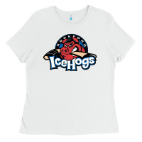 White The Icehogs, Rockford Ladies Tee - artisFamous