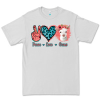 Dove Grey Peace Love Goats Premium Tee - Jasminsmagicworld