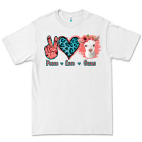 White Peace Love Goats Premium Tee - Jasminsmagicworld