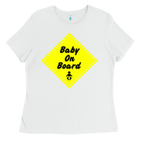 White baby on board Ladies Tee - artisFamous