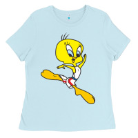 Baby Blue tweety bird Ladies Tee - artisFamous
