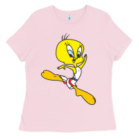 Bubblegum Pink tweety bird Ladies Tee - artisFamous