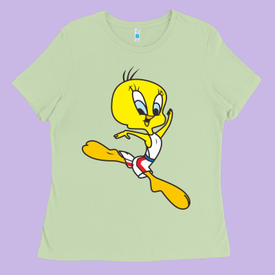 Tweety Bird Ladies Tee Designed By Artisfamous