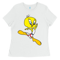 White tweety bird Ladies Tee - artisFamous