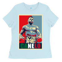 Baby Blue canelo alvarez mexican boxing Ladies Tee - artisFamous