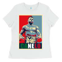 White canelo alvarez mexican boxing Ladies Tee - artisFamous