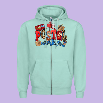 Postal Worker Zipper Hoodie Designed By Adodesignshop