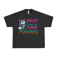 Pigment Black Coffee Gives Me Nurse Powers Urban Heavy Tee - FaDigitalArtStudio