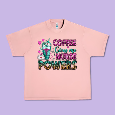 Coffee Gives Me Nurse Powers Urban Heavy Tee Designed By Fadigitalartstudio