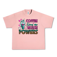 Salmon Coffee Gives Me Nurse Powers Urban Heavy Tee - FaDigitalArtStudio