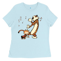 Baby Blue calvin dance party Ladies Tee - artisFamous
