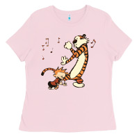 Bubblegum Pink calvin dance party Ladies Tee - artisFamous
