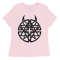 Bubblegum Pink disturbed 1 Ladies Tee - artisFamous