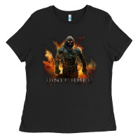 Black disturbed 8 Ladies Tee - artisFamous