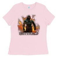 Bubblegum Pink disturbed 8 Ladies Tee - artisFamous
