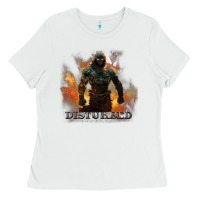 White disturbed 8 Ladies Tee - artisFamous