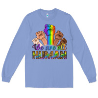 Colony Blue We Are All Human Long Sleeve Tee - BundleAndBundleShop