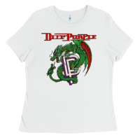 White deep purple 7 Ladies Tee - artisFamous