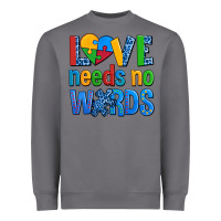 Storm love needs no words autism Heavyweight Sweatshirt - AdoDesignShop