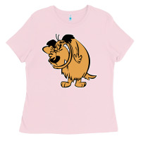 Bubblegum Pink smile mumbly muttley dog Ladies Tee - artisFamous