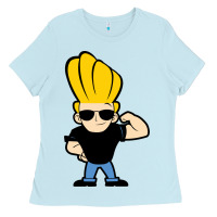 Baby Blue johnny bravo chibi Ladies Tee - artisFamous