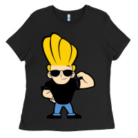 Black johnny bravo chibi Ladies Tee - artisFamous