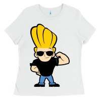 White johnny bravo chibi Ladies Tee - artisFamous