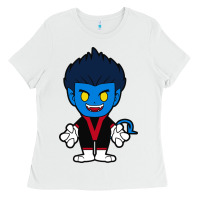 White nightcrawler chibi Ladies Tee - artisFamous
