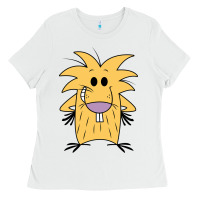 White norbet angry beaver Ladies Tee - artisFamous