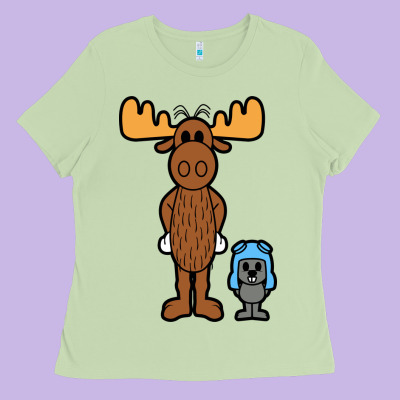 Rocky And Bullwinkle Ladies Tee Designed By Artisfamous