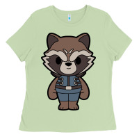 Matcha rocket racoon chibi Ladies Tee - artisFamous