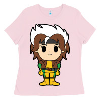 Bubblegum Pink rogue x men chibi Ladies Tee - artisFamous