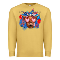 Antique Gold western america cow Premium Sweatshirt - JahusDesignShop