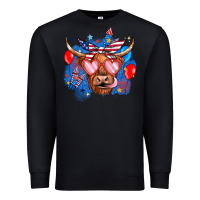 Black western america cow Premium Sweatshirt - JahusDesignShop