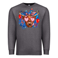 Charcoal Heather western america cow Premium Sweatshirt - JahusDesignShop
