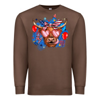 Chestnut western america cow Premium Sweatshirt - JahusDesignShop