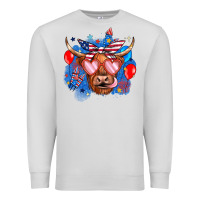 Dove Grey western america cow Premium Sweatshirt - JahusDesignShop