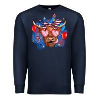 Navy western america cow Premium Sweatshirt - JahusDesignShop