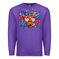 Purple western america cow Premium Sweatshirt - JahusDesignShop