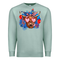 Seafoam western america cow Premium Sweatshirt - JahusDesignShop