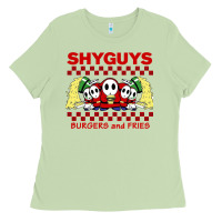Matcha shy guys burger and fries Ladies Tee - artisFamous
