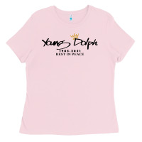 Bubblegum Pink Rest in Peace Young Dolph Ladies Tee - artisFamous