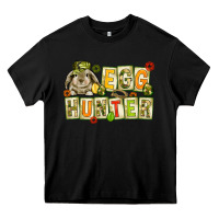 Black Egg hunter with camouflage plate letters Easter Heavy Core Tee - HowdyJamesFarm