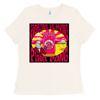 Bone Best Pigeons Playing Ping Pong Music Ladies Tee - artisFamous