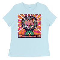 Baby Blue Best Pigeons Playing Ping Pong Music Ladies Tee - artisFamous